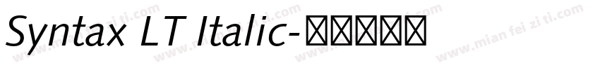 Syntax LT Italic字体转换